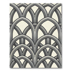 Art Deco Gray Archway Links Rug