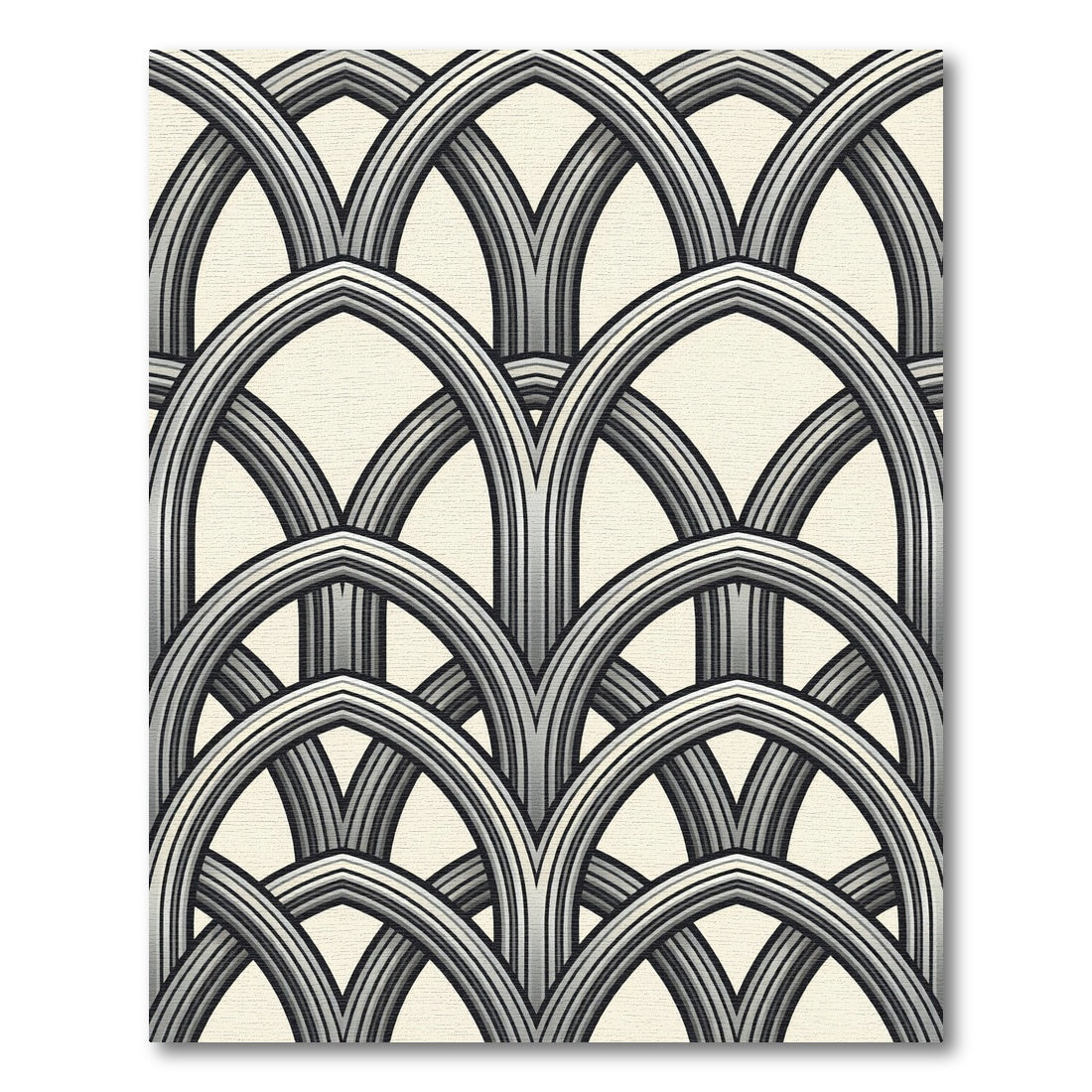 Art Deco Gray Archway Links Rug