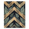 Modern Chevron Leaf Forest Floor Rug
