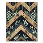 Modern Chevron Leaf Forest Floor Rug
