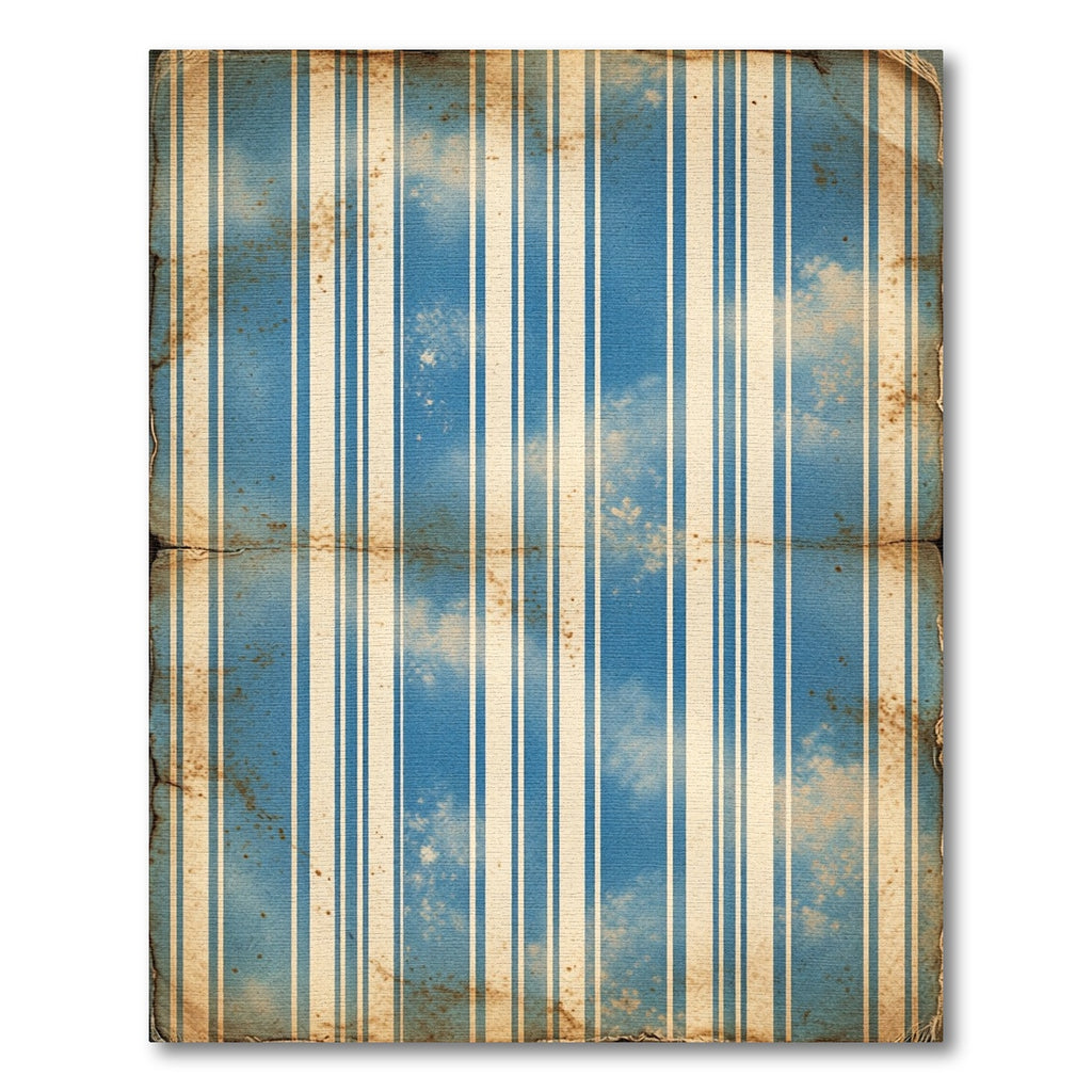 Aged Blue Sky Stripes Rug