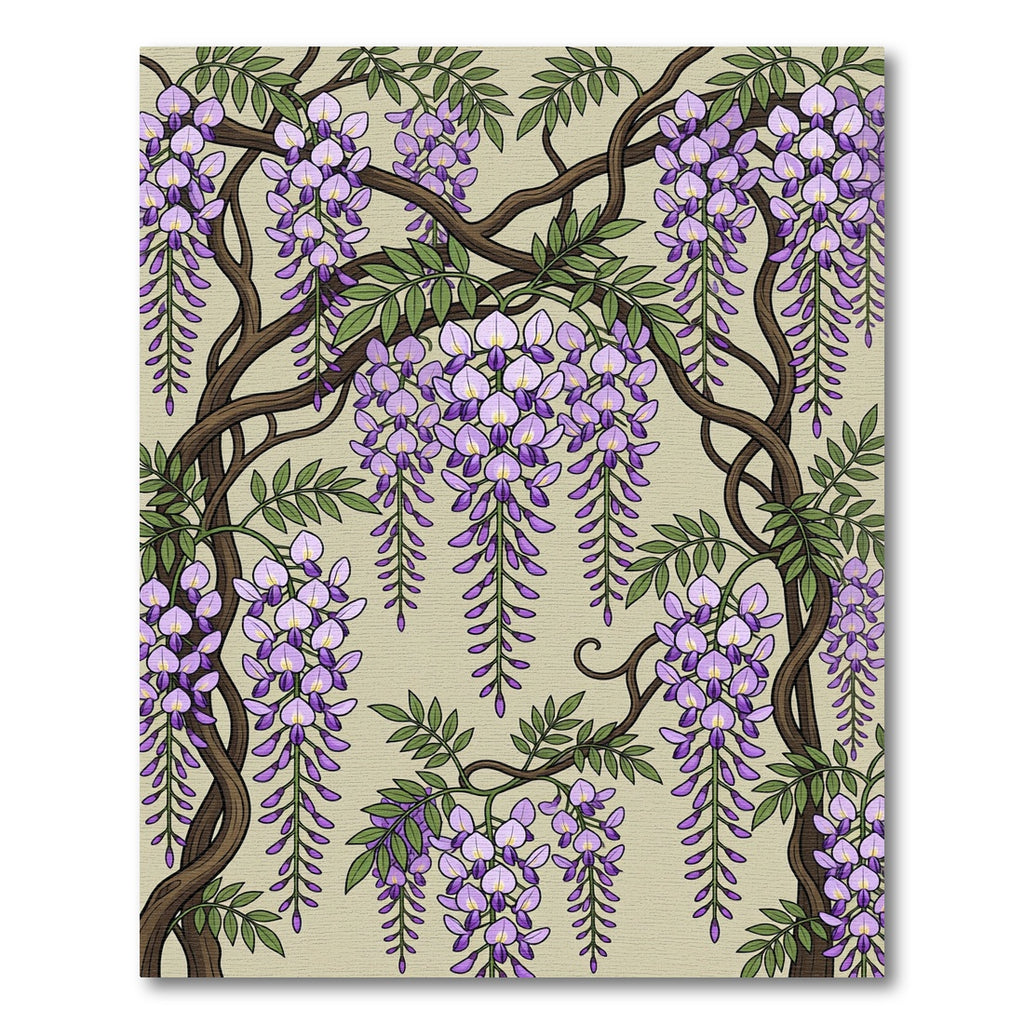 Lavender Wisteria Vine Blossom Rug
