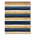 Modern Striped Multicolor Nautical Wood Plank Rug