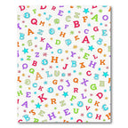 Colorful Alphabet Scattered Stars Rug