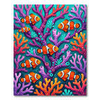 Vibrant Clownfish Coral Reef Art Rug