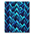 Geometric Blue Ice Peaks Rug
