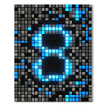 Glowing Digital Pixel Eight Art Rug