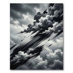 Dramatic Black and White Stormy Sky Rug