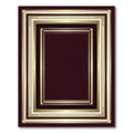 Elegant Deep Burgundy Golden Rectangular Frame Rug