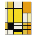 Geometric Abstract Yellow Mondrian Composition Rug