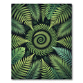 Lush Green Tropical Spiral Fern Rug