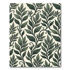 Classic Green Leafy Vine Pattern Rug