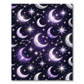 Celestial Purple Crescent Moon Constellation Rug