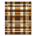Warm Brown Tan Plaid Squares Rug