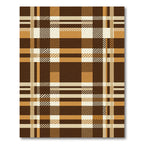 Warm Brown Tan Plaid Squares Rug