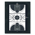 Minimalist Monochrome Basketball Court Graphic Rug