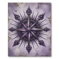 Ornate Purple Compass Rose Rug