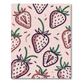 Sweet Strawberry Pattern Pink Background Rug
