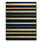 Classic Blue Gold Striped Harmony Rug