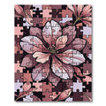 Mauve Puzzle Flower Blossom Rug