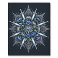Celestial Blue Floral Star Medallion Rug