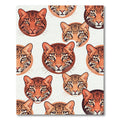 Bold Golden Leopard Face Repeat Rug