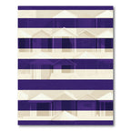 Striped Beach Hut Scene Rug