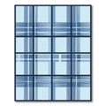 Light Blue Grid Plaid Check Rug