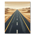 Desert Horizon Asphalt Vanishing Point Rug