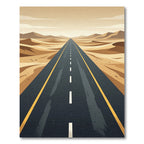 Desert Horizon Asphalt Vanishing Point Rug