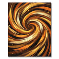 Golden Brown Swirl Vortex Rug