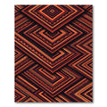 Tribal Geometric Zigzag Brown Rug
