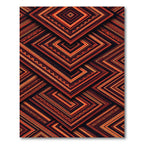 Tribal Geometric Zigzag Brown Rug