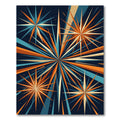 Retro Mid Century Burst Star Rug