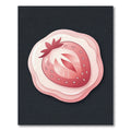 Pink Strawberry Slice Layered Art Rug