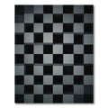 Minimalist Charcoal Gray 3D Geometric Cube Rug