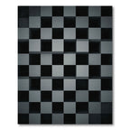 Minimalist Charcoal Gray 3D Geometric Cube Rug