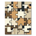 Neutral Jigsaw Puzzle Composition Rug