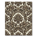 Antique Brown Acanthus Scrollwork Rug