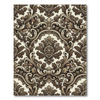 Antique Brown Acanthus Scrollwork Rug