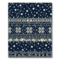 Navy Pixelated Snowflake Nordic Night Rug