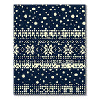 Navy Pixelated Snowflake Nordic Night Rug