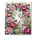 Romantic Pink Peony Floral Garden Rug