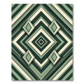 Sage Geometric Layered Diamond Maze Rug