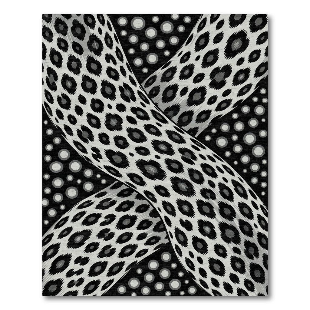 Modern Gray Animal Leopard Polka Dot Rug