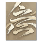 Minimalist Beige Zen Brush Stroke Rug
