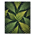 Lush Green Fern Forest Pattern Rug