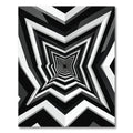 Monochrome Optical Geometric Tunnel Rug
