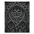 Gothic Charcoal Quatrefoil Archway Rug