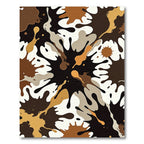 Abstract Earth Tone Ink Splatter Rug